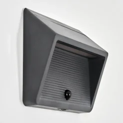 hofstein Pedreiras Lampe murale d´extérieur, Lampe solaire, Applique murale LED Anthracite, 1 lumière, Détecteur de mouvement