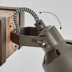 Lampes Industrielles-hofstein Pehefito Applique murale, Spot mural Gris, Écru, 1 lumière