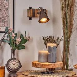 Lampes Industrielles-hofstein Pehefito Applique murale, Spot mural Gris, Écru, 1 lumière