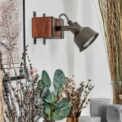 Lampes Industrielles-hofstein Pehefito Applique murale, Spot mural Brun foncé, 1 lumière