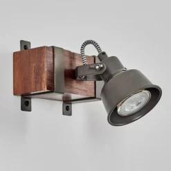 Lampes Industrielles-hofstein Pehefito Applique murale, Spot mural Brun foncé, 1 lumière