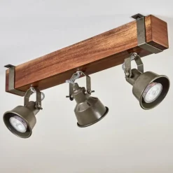 Lampes Industrielles-hofstein Pehefito Plafonnier Brun foncé, Gris, Vert, 3 lumières