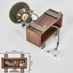 Lampes Industrielles-hofstein Pehefito Plafonnier Brun foncé, Gris, Vert, 1 lumière