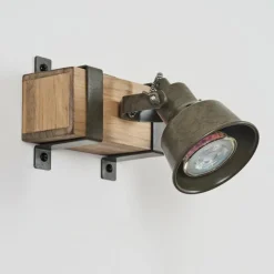 Lampes Industrielles-hofstein Pehefito Plafonnier Gris, Vert, Écru, 1 lumière