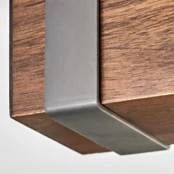 Lampes Industrielles-hofstein Pehefito Plafonnier, Spot de plafond Brun foncé, Gris, 2 lumières