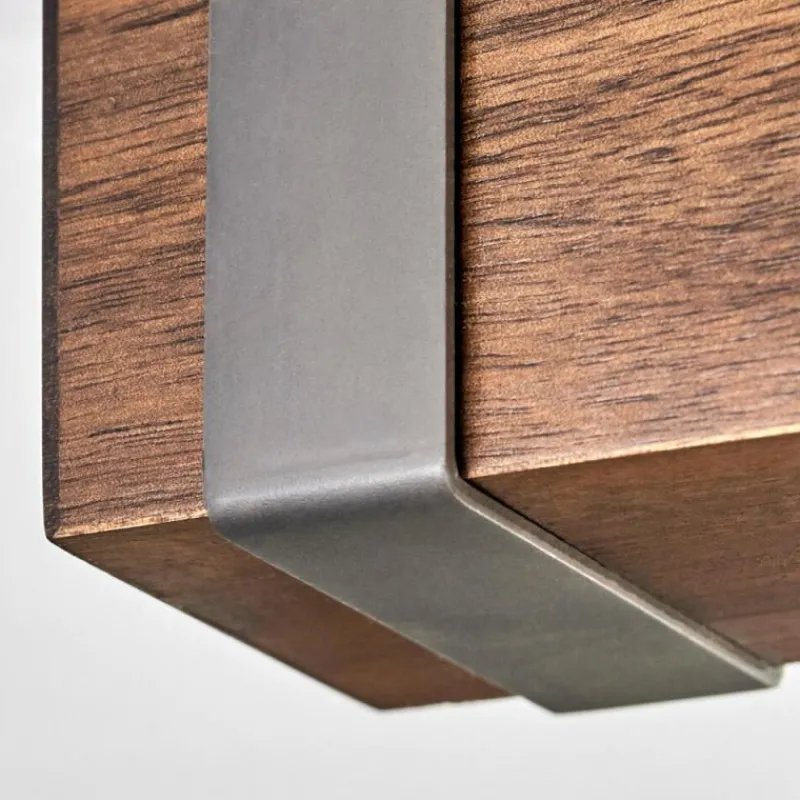 Lampes Industrielles-hofstein Pehefito Plafonnier, Spot de plafond Brun foncé, Gris, 2 lumières