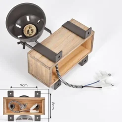 Lampes Industrielles-hofstein Pehefito Plafonnier, Spot de plafond Gris, Écru, 1 lumière