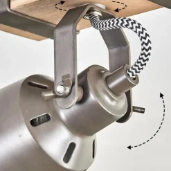 Lampes Industrielles-hofstein Pehefito Plafonnier, Spot de plafond Gris, Écru, 1 lumière