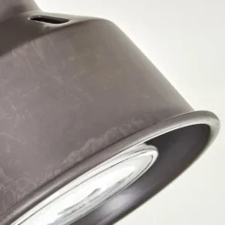 Lampes Industrielles-hofstein Pehefito Plafonnier, Spot de plafond Brun foncé, Gris, 1 lumière