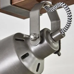 Lampes Industrielles-hofstein Pehefito Plafonnier, Spot de plafond Brun foncé, Gris, 3 lumières