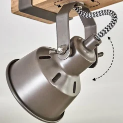 Lampes Industrielles-hofstein Pehefito Plafonnier, Spot de plafond Gris, Écru, 5 lumières