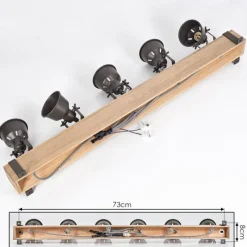 Lampes Industrielles-hofstein Pehefito Plafonnier, Spot de plafond Gris, Écru, 5 lumières