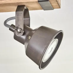 Lampes Industrielles-hofstein Pehefito Plafonnier, Spot de plafond Brun, Gris, 6 lumières