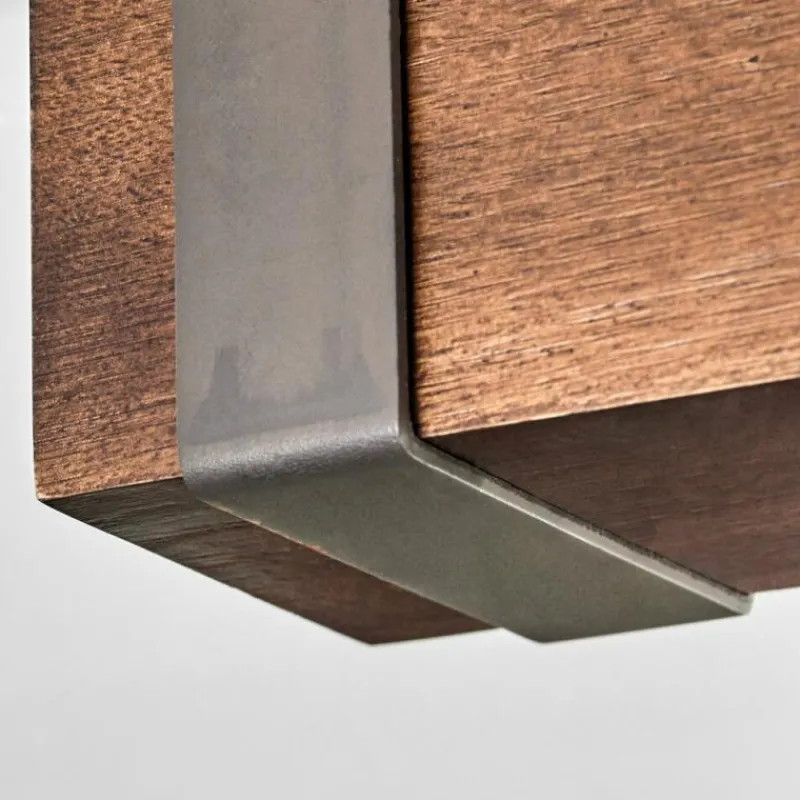 Lampes Industrielles-hofstein Pehefito Plafonnier, Spot de plafond Brun foncé, Gris, 5 lumières