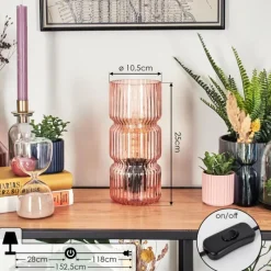 hofstein Penteado Lampe à poser Noir, 1 lumière