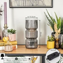 hofstein Penteado Lampe à poser Noir, 1 lumière