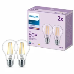 Luminaires Philips Philips Classic Lot de 2 LED E27 7 watt 4000 kelvin 850 lumen