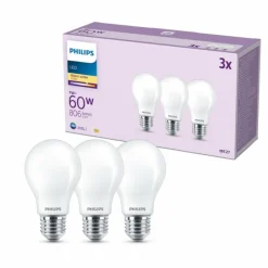 Luminaires Philips Philips Classic Lot de 3 LED E27 7 watt 2700 kelvin 806 lumen