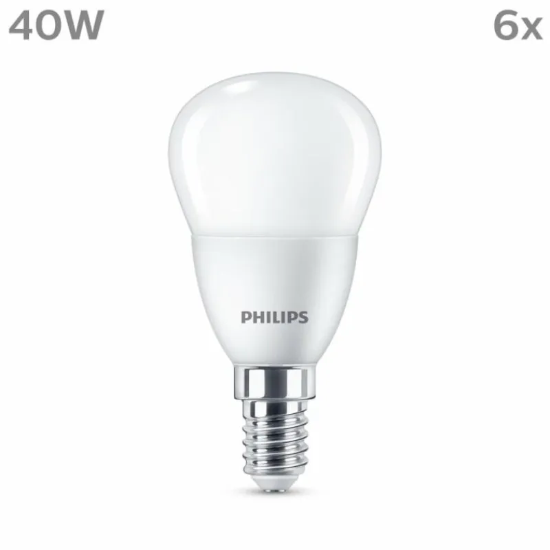 Luminaires Philips Philips Classic Lot de 6 LED E14 4,9 watt 2700 kelvin 470 lumen
