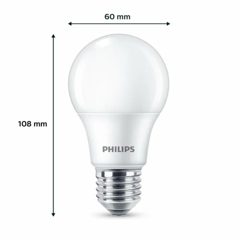 Luminaires Philips Philips Classic Lot de 3 LED E27 8 watt 2700 kelvin 806 lumen