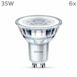 Luminaires Philips Philips Classic Lot de 6 LED GU10 3,5 watt 4000 kelvin 275 lumen
