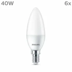 Luminaires Philips Philips Classic Lot de 6 LED E14 4,9 watt 2700 kelvin 470 lumen
