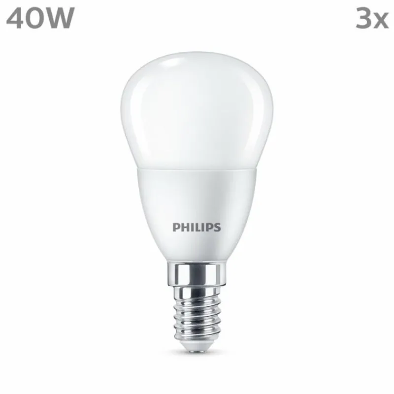 Luminaires Philips Philips Classic Lot de 3 LED E14 4,9 watt 2700 kelvin 470 lumen