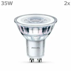 Luminaires Philips Philips Classic Lot de 2 LED GU10 3,5 watt 4000 kelvin 275 lumen