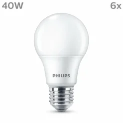 Luminaires Philips Philips Classic Lot de 6 LED E27 4,9 watt 2700 kelvin 470 lumen