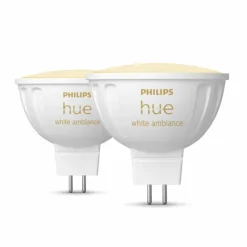Luminaires Philips Philips Hue Lot de 2 LED GU5.3 6,3 Watt 2000-6500 Kelvin 400 Lumen