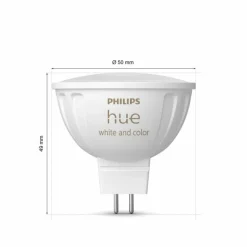 Luminaires Philips Philips Hue Lot de 2 LED GU5.3 6,3 Watt 2000-6500 Kelvin 400 Lumen