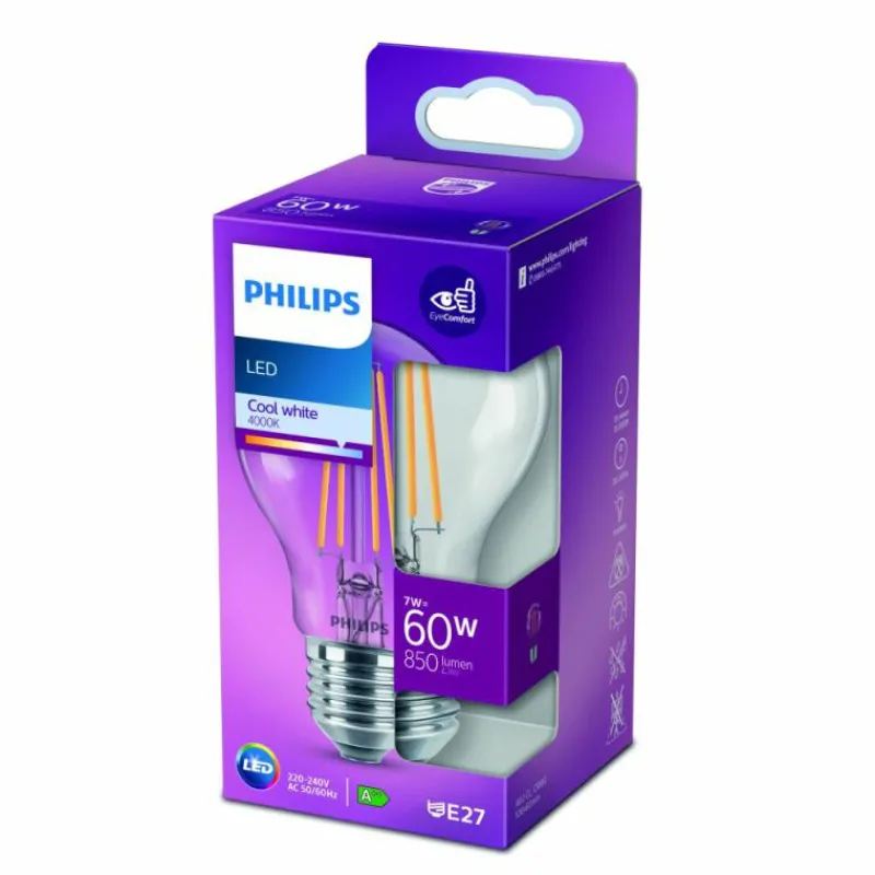 Luminaires Philips Philips LED E27 7 Watt 4000 Kelvin 850 Lumen