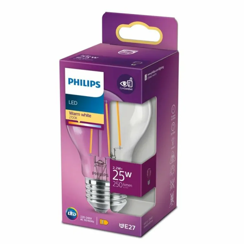 Luminaires Philips Philips LED E27 2,2 Watt 2700 Kelvin 250 Lumen