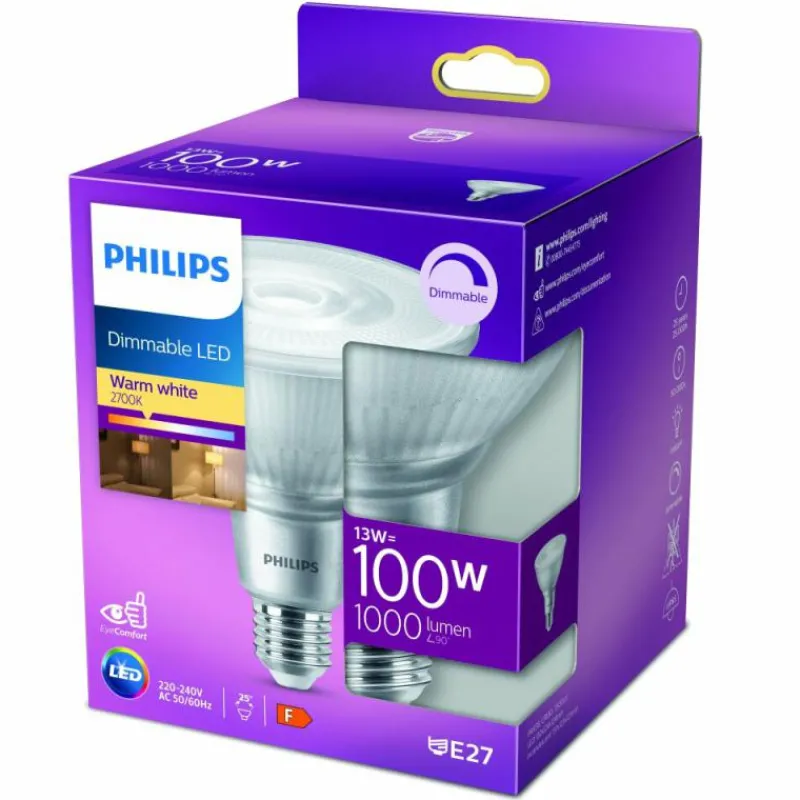 Luminaires Philips Philips LED E27 13 Watt 2700 Kelvin 1000 Lumen