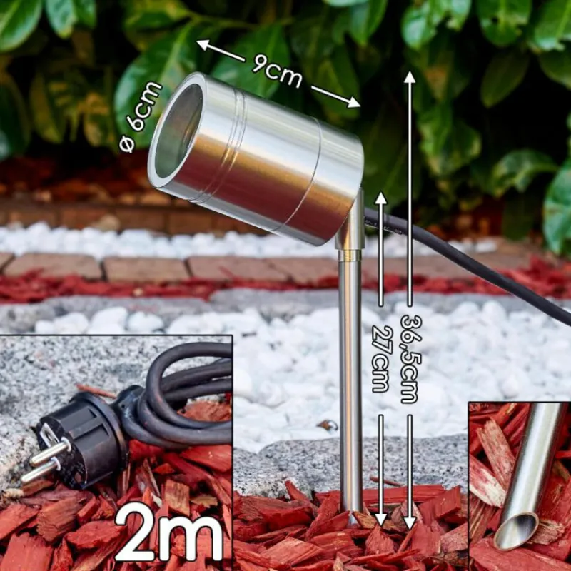 hofstein Pieu de jardin Froslev Chrome, 1 lumière