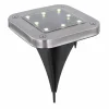 Luminaires Globo Lighting pieu de terre Globo SOLAR LED Acier inoxydable, 8 lumières