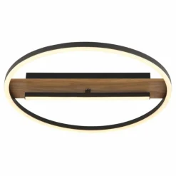 Lampes En Bois-Luminaires Globo Lighting Pikara Plafonnier LED Couleur bois, 1 lumière