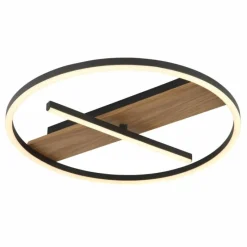 Lampes En Bois-Luminaires Globo Lighting Pikara Plafonnier LED Couleur bois, 1 lumière