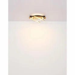 Lampes En Bois-Luminaires Globo Lighting Pikara Plafonnier LED Couleur bois, 1 lumière