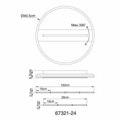 Lampes En Bois-Luminaires Globo Lighting Pikara Plafonnier LED Couleur bois, 1 lumière