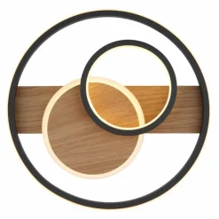 Lampes En Bois-Luminaires Globo Lighting Pikara Plafonnier LED Couleur bois, 1 lumière