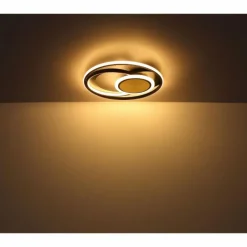 Lampes En Bois-Luminaires Globo Lighting Pikara Plafonnier LED Couleur bois, 1 lumière