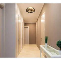 Lampes En Bois-Luminaires Globo Lighting Pikara Plafonnier LED Couleur bois, 1 lumière