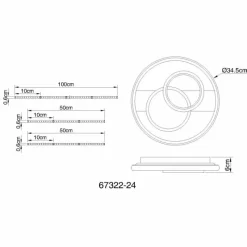 Lampes En Bois-Luminaires Globo Lighting Pikara Plafonnier LED Couleur bois, 1 lumière
