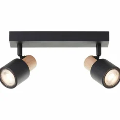 Luminaires Scandinaves-Luminaires Brilliant Pini Spot de plafond Noir, 2 lumières