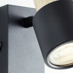 Luminaires Scandinaves-Luminaires Brilliant Pini Spot mural Noir, 1 lumière