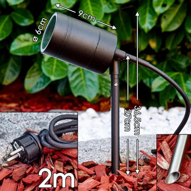 hofstein pique de terre Froslev LED Noir, 1 lumière