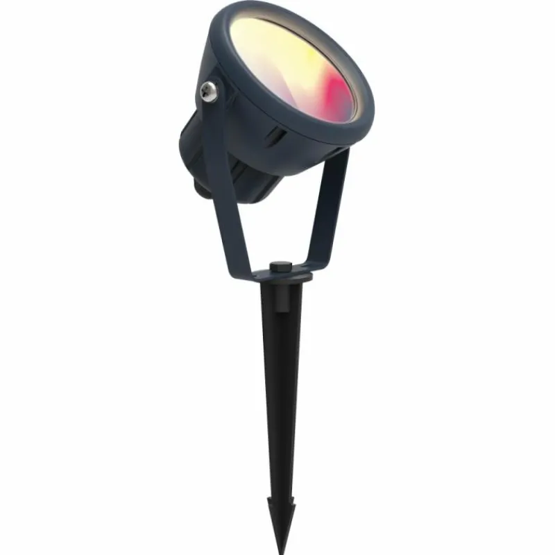 Luminaires Lutec pique de terre Lutec MINI LETO LED Anthracite, 1 lumière, Changeur de couleurs