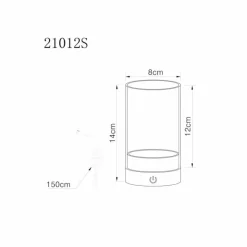 Suspension Verre Fumé-Luminaires Globo Lighting Pixy Lampe à poser LED Noir, 1 lumière