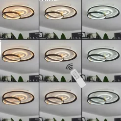 Lampes Dorées-hofstein Plafonnier Agordela LED Or, Blanc, 1 lumière